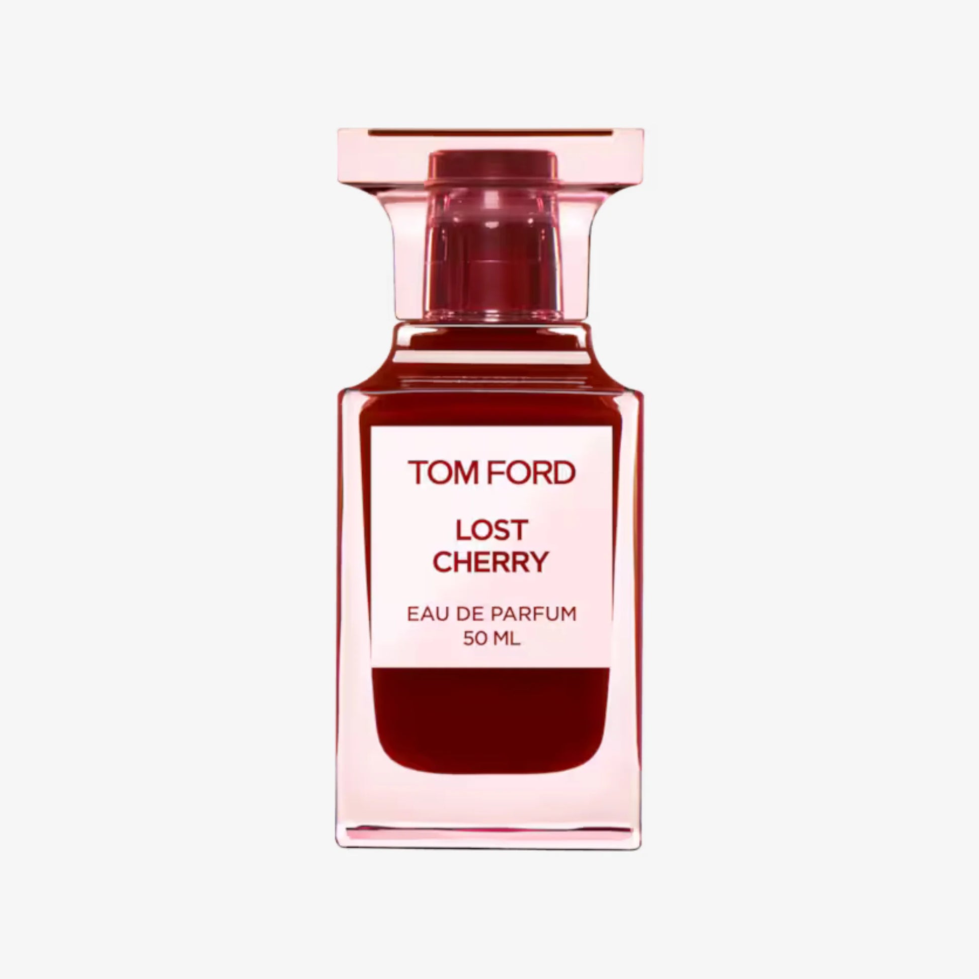 Tom Ford Lost Cherry perfume bottle on a white background