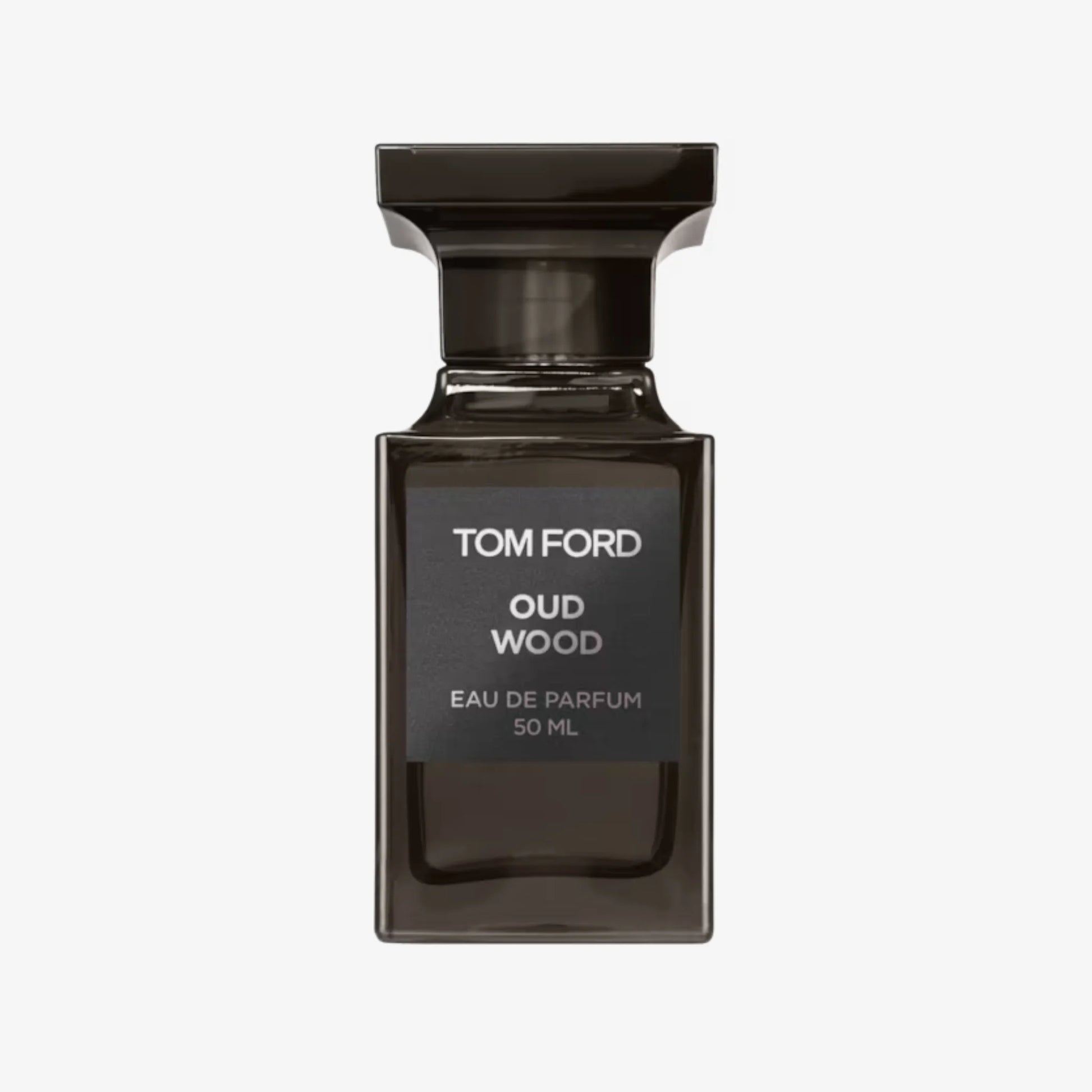 Tom Ford Oud Wood perfume bottle on a white background