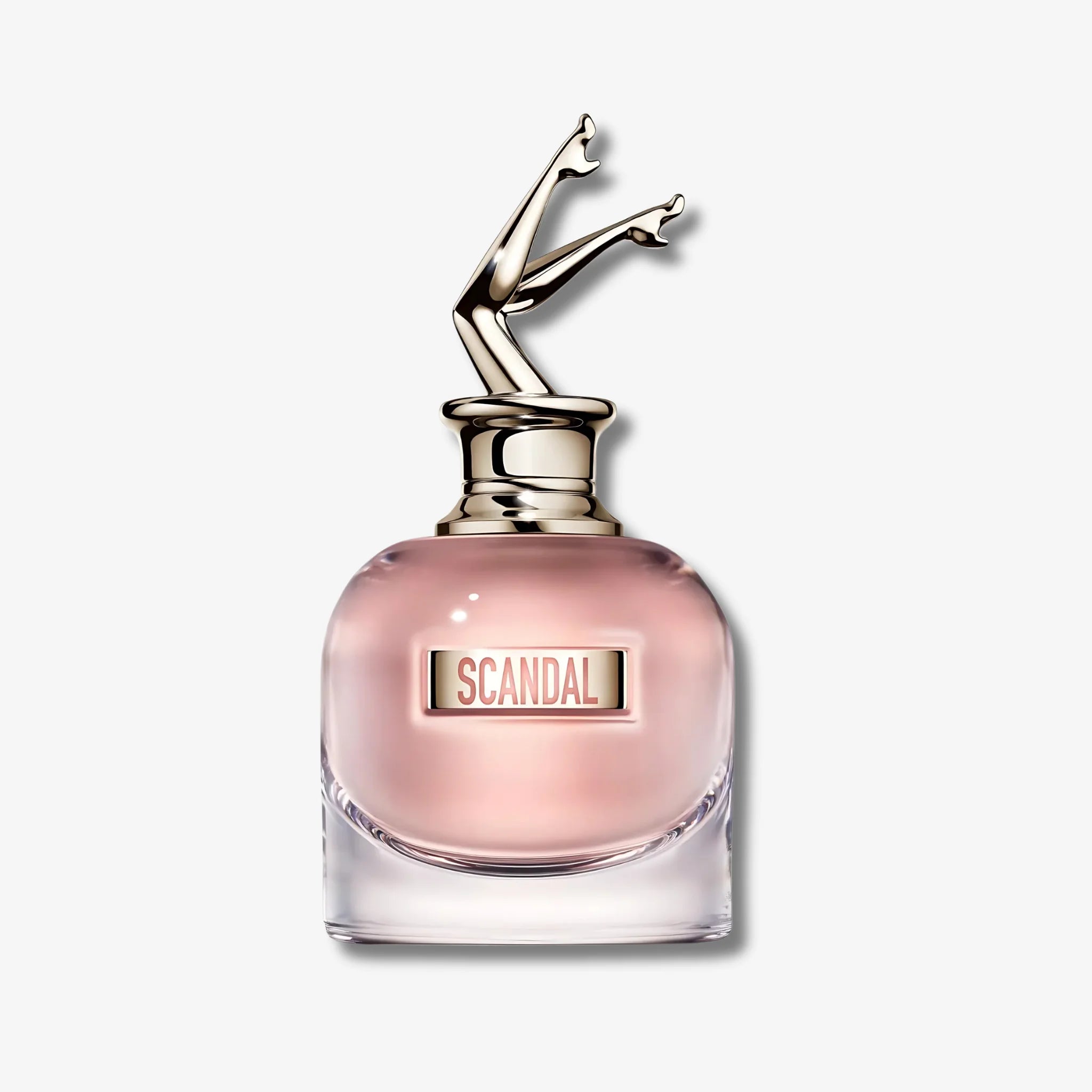 Jean Paul Gaultier Scandal EDP 80ml bottle with golden heel stopper, offering a bold and luxurious fragrance for women.