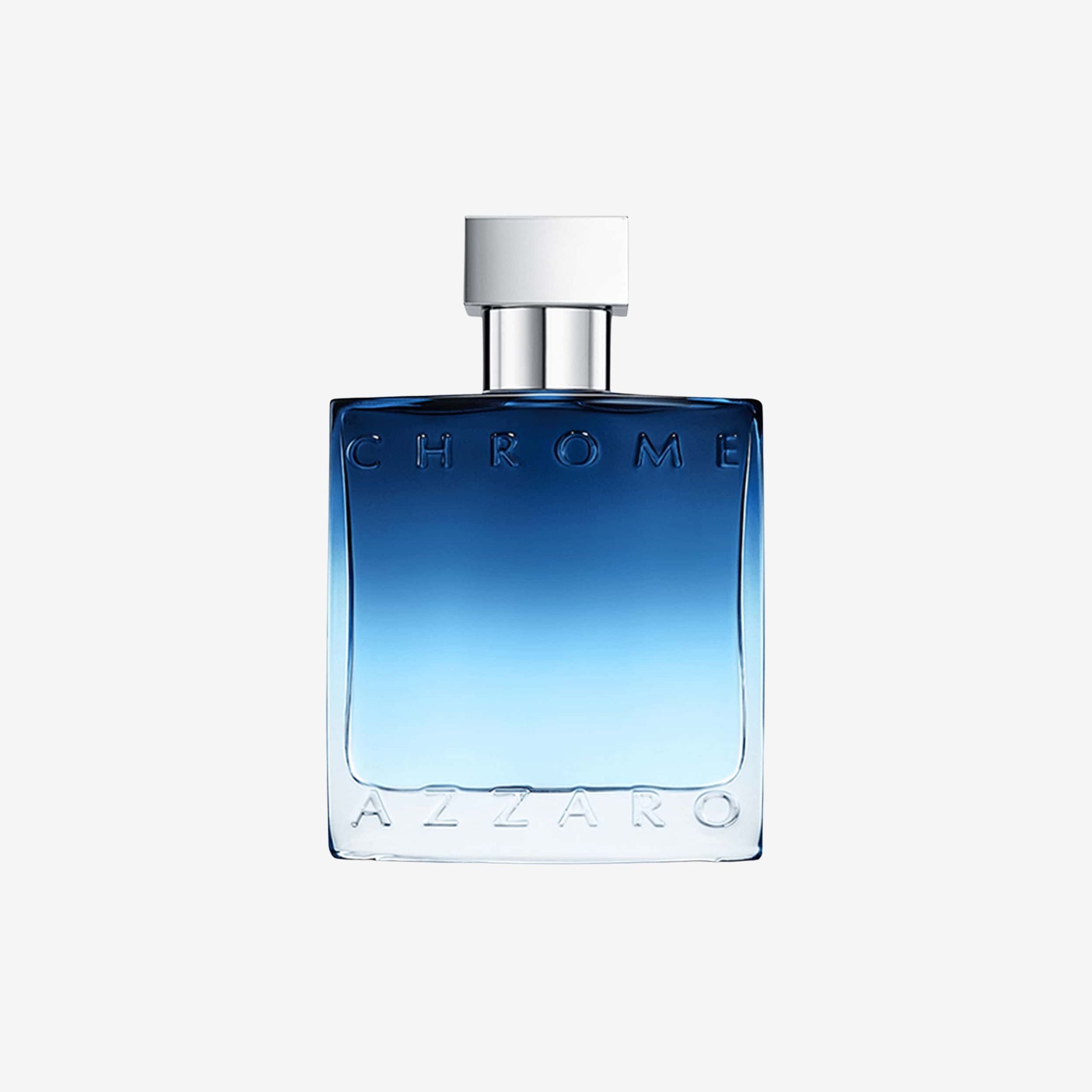Azzaro Chrome Eau de Parfum 100ml sleek blue bottle. Green mandarin, lavender, and pine fragrance. Best long lasting original perfume for men price in Pakistan.