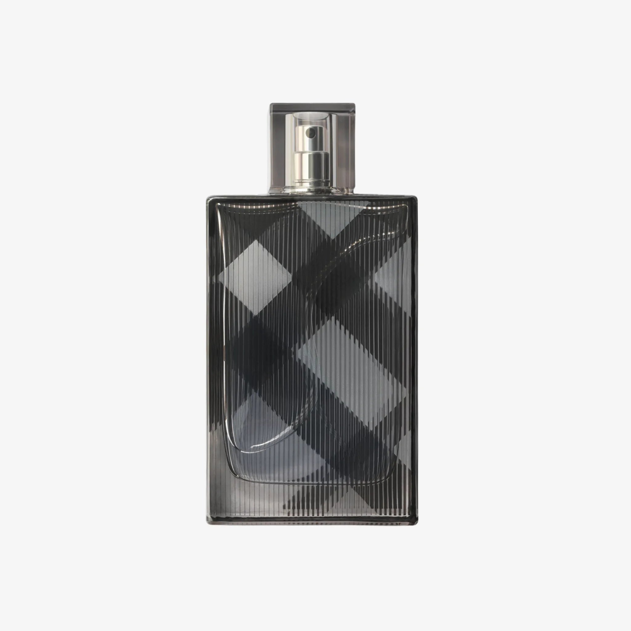 Burberry Perfume Men EDT Perfume bottle with checkered design on a white background
