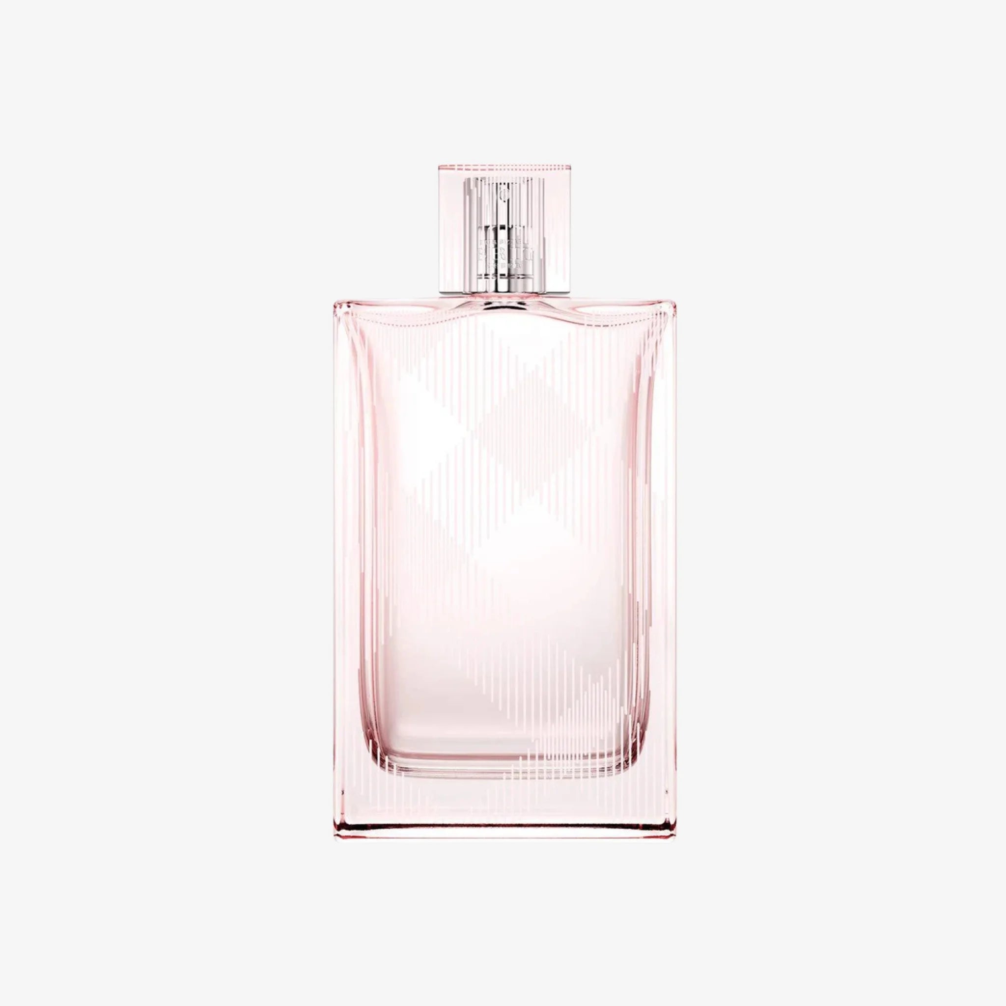 Burberry brit sheer edt Pink perfume bottle on a white background