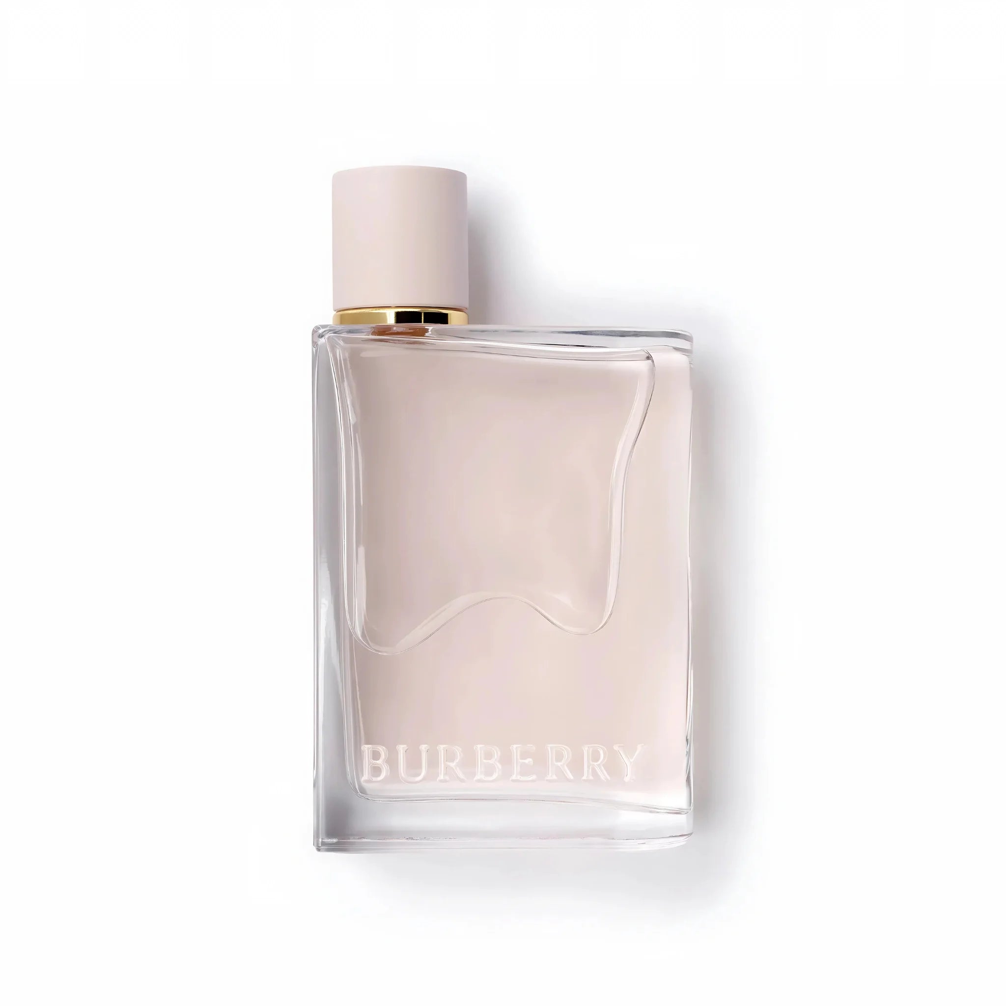 Burberry Her EDP perfume bottle on a white background