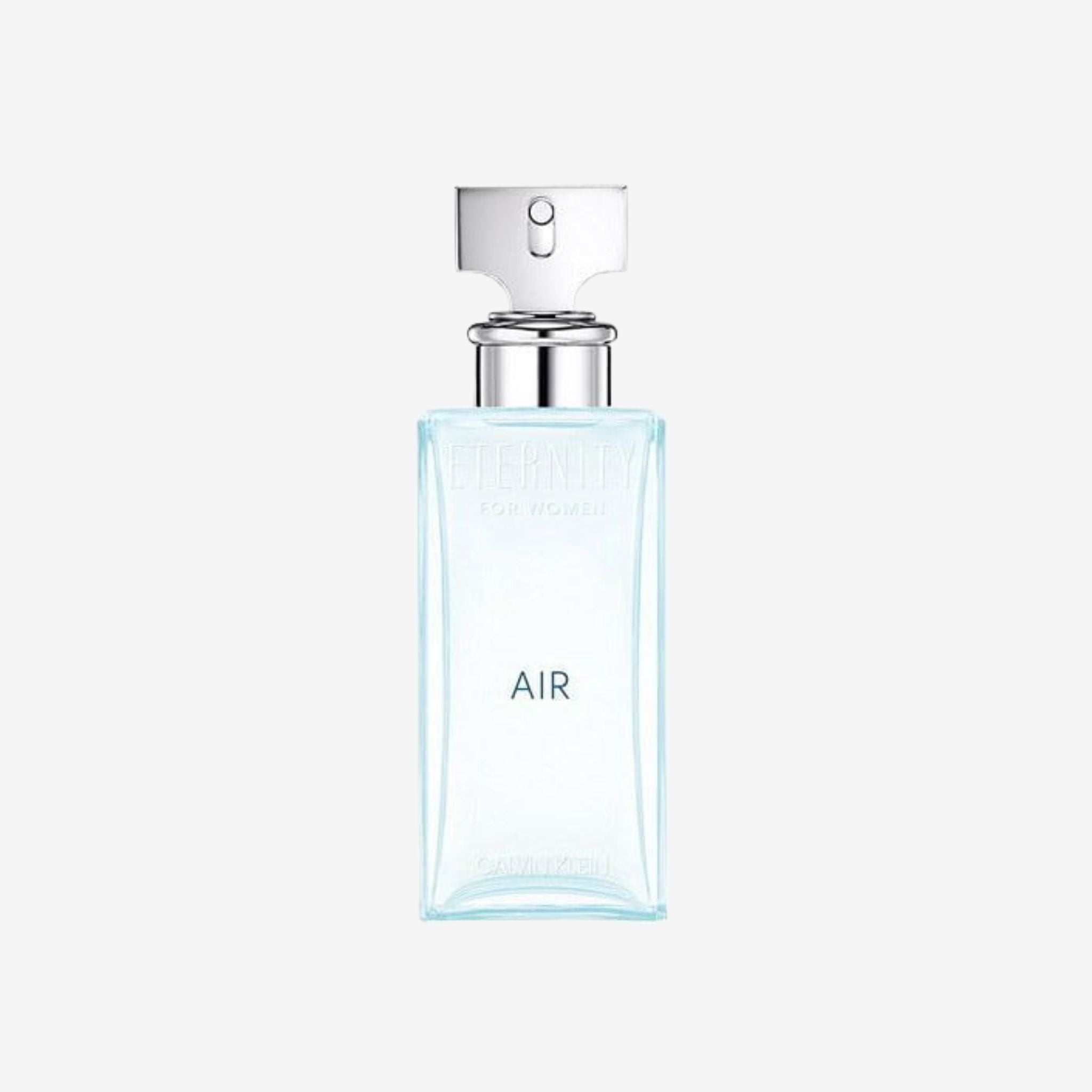 Calvin Klein Eternity Air Eau de Parfum 100ml pale blue bottle. Sky accord, muguet, and cedarwood fragrance. Best long lasting original perfume for women price in Pakistan.