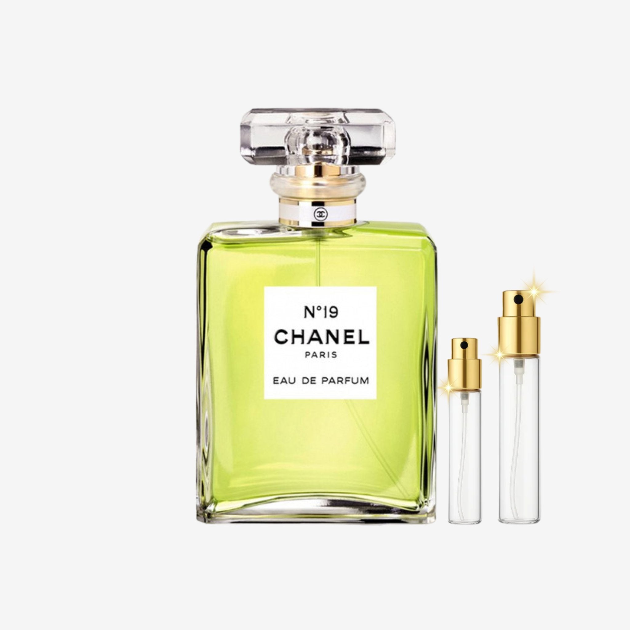 Chanel No. 19 EDP decant bottles of original long lasting perfume for women, 5ml 10ml 20ml sizes in Pakistan
