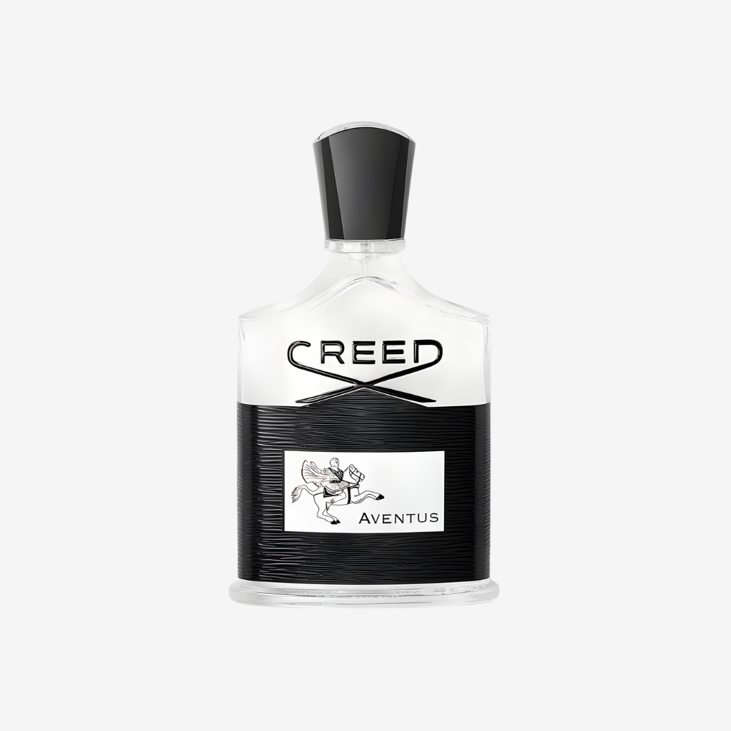 Creed Aventus EDP for men in black bottle with silver emblem—original perfume with pineapple, birch, and oakmoss, long lasting fragrance