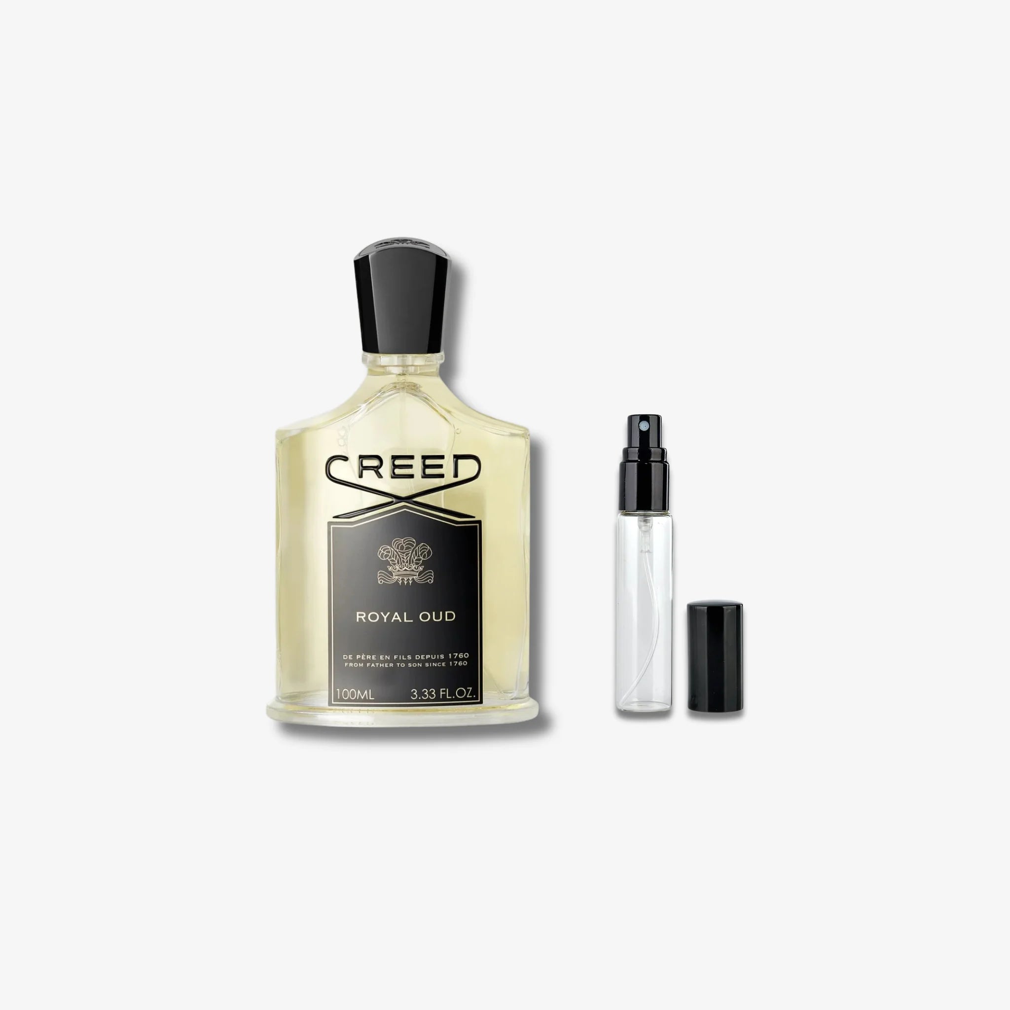Creed Royal Oud decant bottles in 5ml, 10ml, and 15ml sizes – luxury niche fragrance in Pakistan

