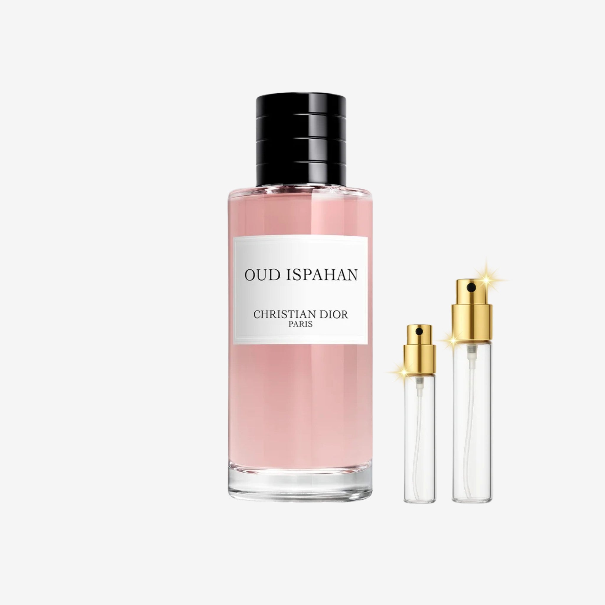 Dior Oud Ispahan decant bottles of original long lasting perfume for men and women, available in 5ml, 10ml, 20ml sizes in Pakistan