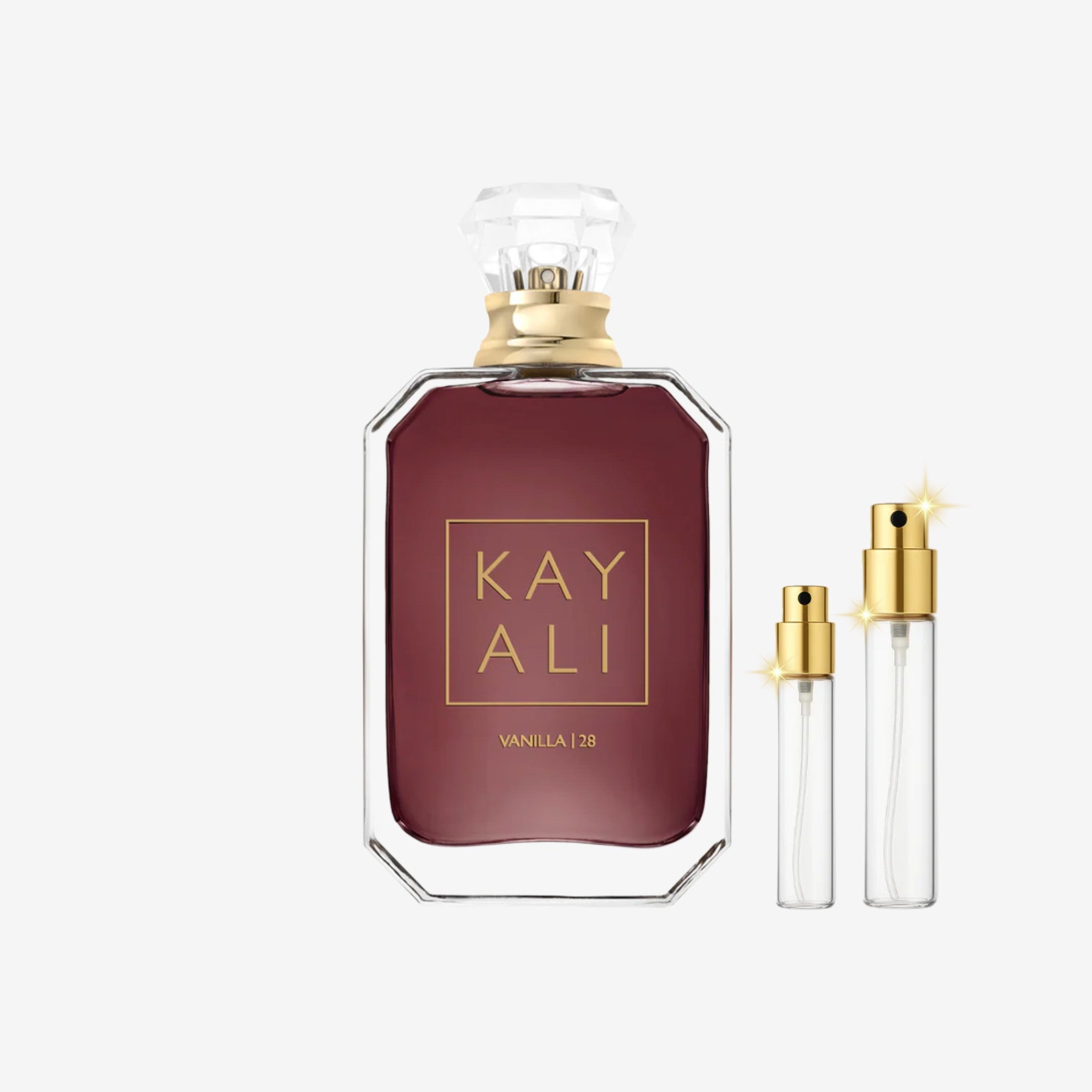 Kayali Vanilla | 28 EDP decant bottles of original long lasting perfume for women, 5ml 10ml 20ml sizes in Pakistan