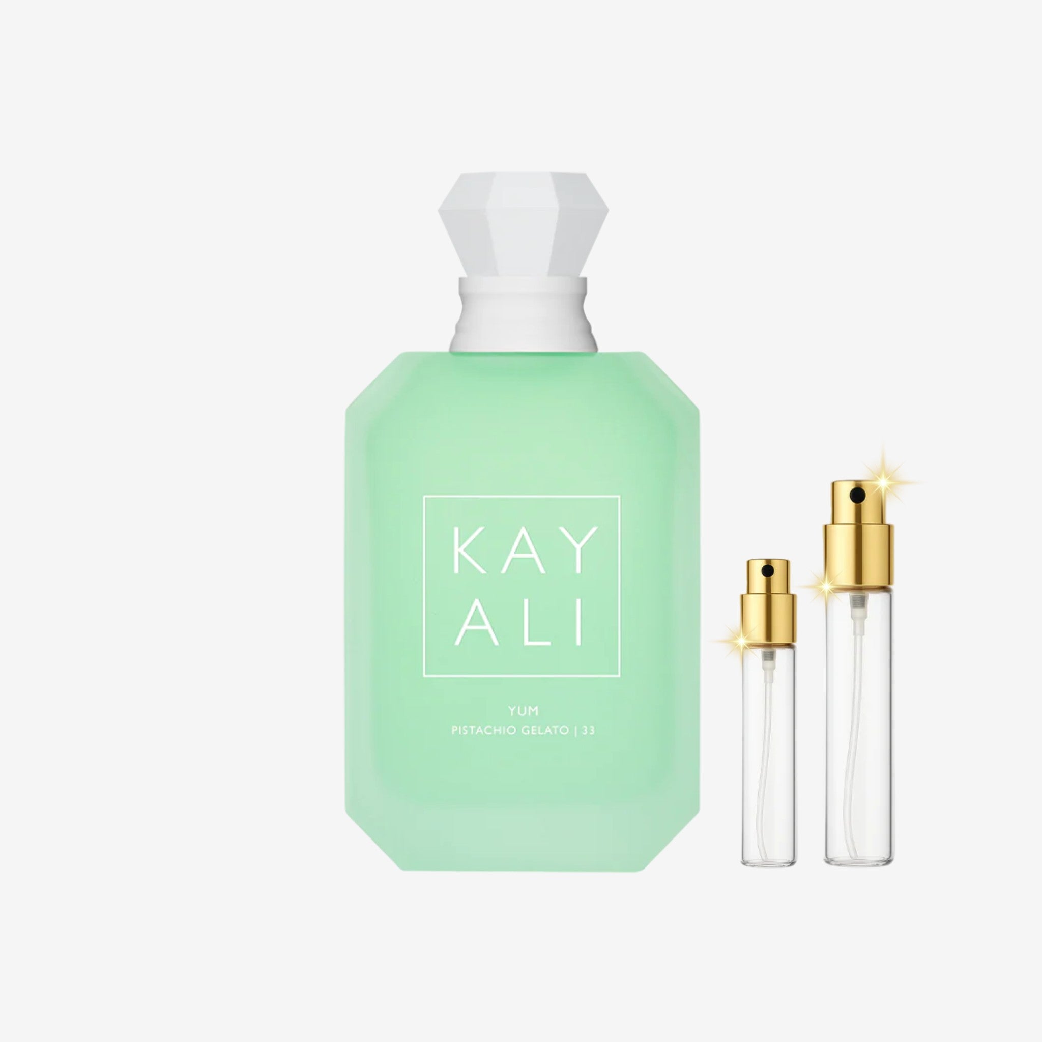 Kayali Yum Pistachio Gelato | 33 EDP decant bottles of original long lasting perfume for women, 5ml 10ml 20ml sizes in Pakistan