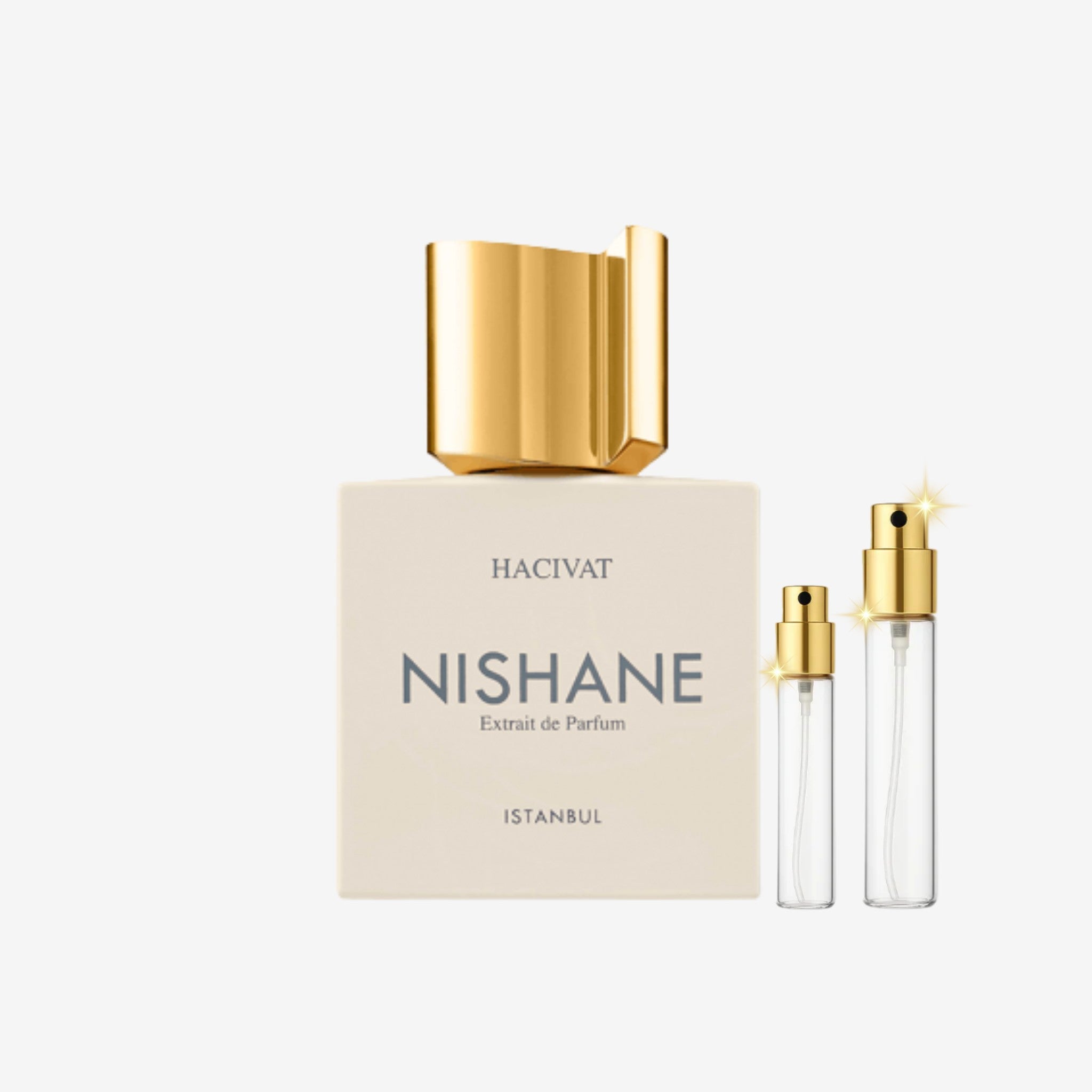 Nishane Hacivat Extrait decant bottles of original long lasting perfume for men, 5ml 10ml 20ml sizes in Pakistan