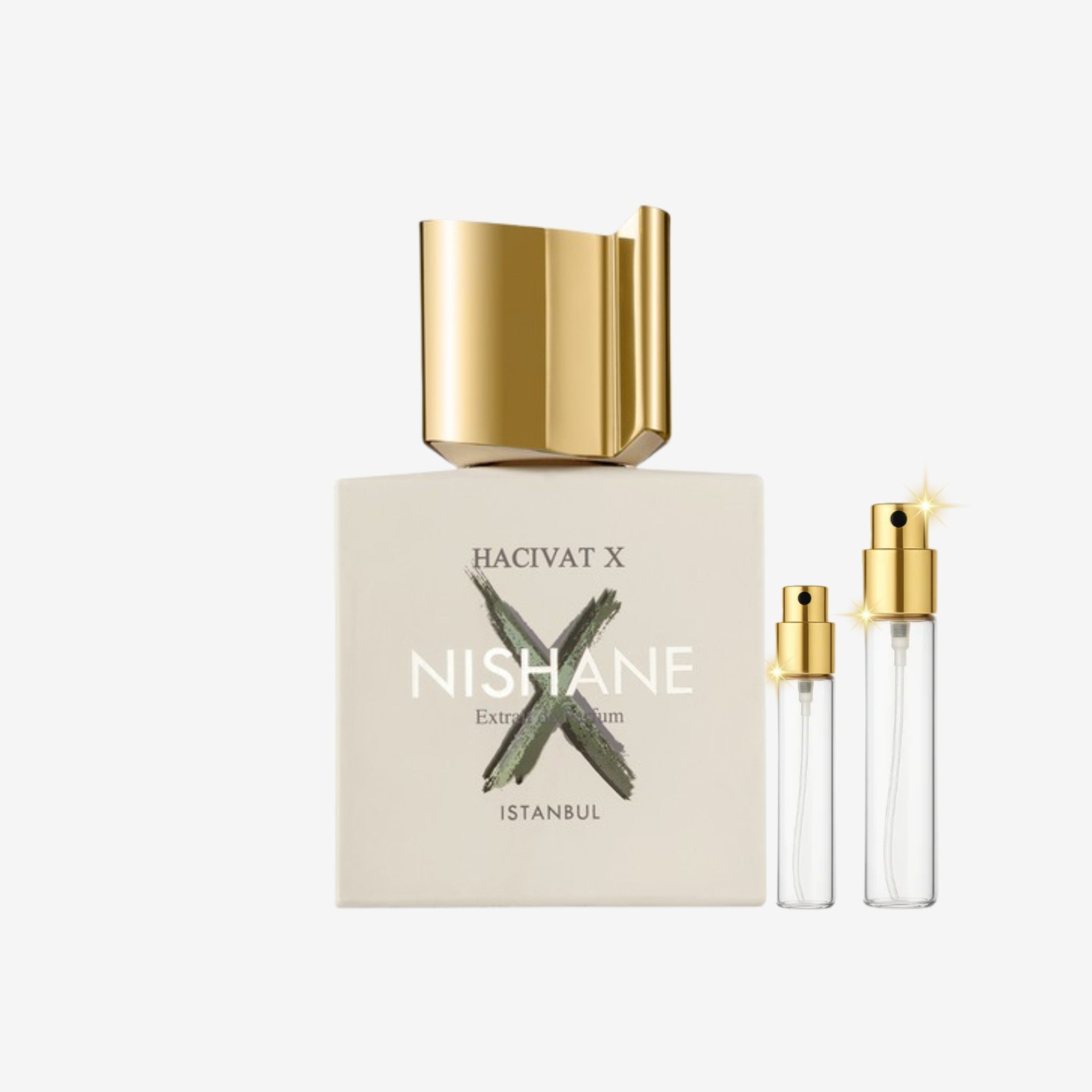 Nishane Hacivat X Extrait decant bottles of original long lasting perfume for men, 5ml 10ml 20ml sizes in Pakistan